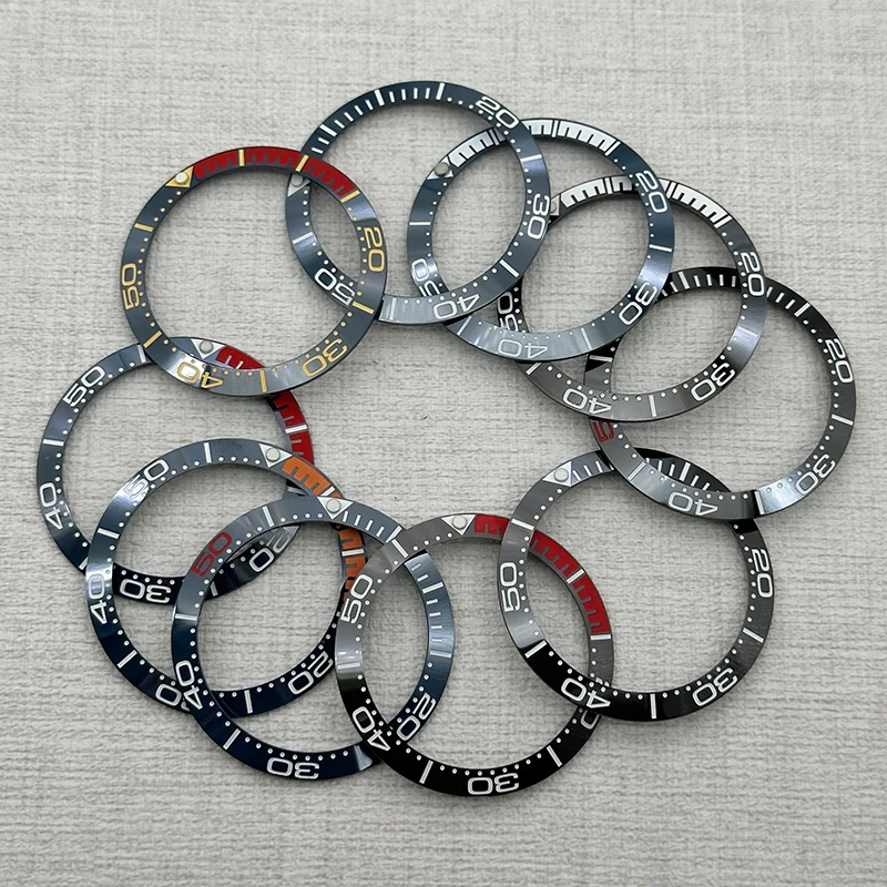 

38mm Curved Ceramic Bezel Inner Ring Compatible SKX007 SKX009 SRPD GMT SUB Watch Cases NH35 NH36 Movement Watch Bezel