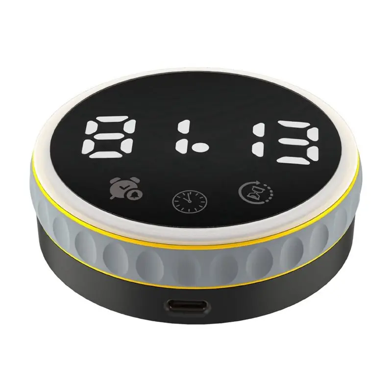 A7THK-Magnetic Rotating Circular Timer Kitchen Baking Alarm Student Time Management Timer 7 Color Marquee