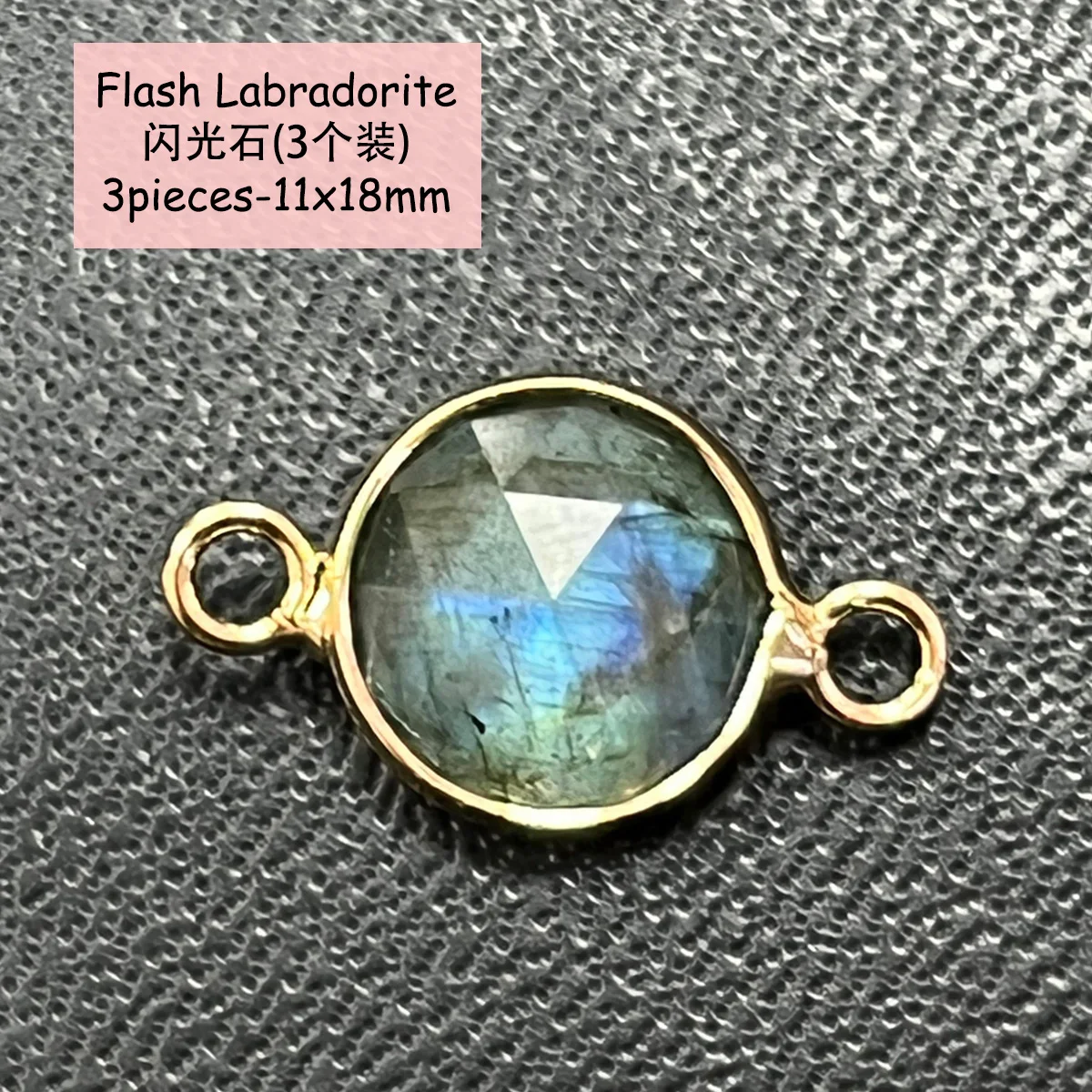 

3pieces Charms Natural Stone Connectors Faceted Crystal Agates Pendants for Jewelry Making DIY Accessories Handicrafts Wholesale