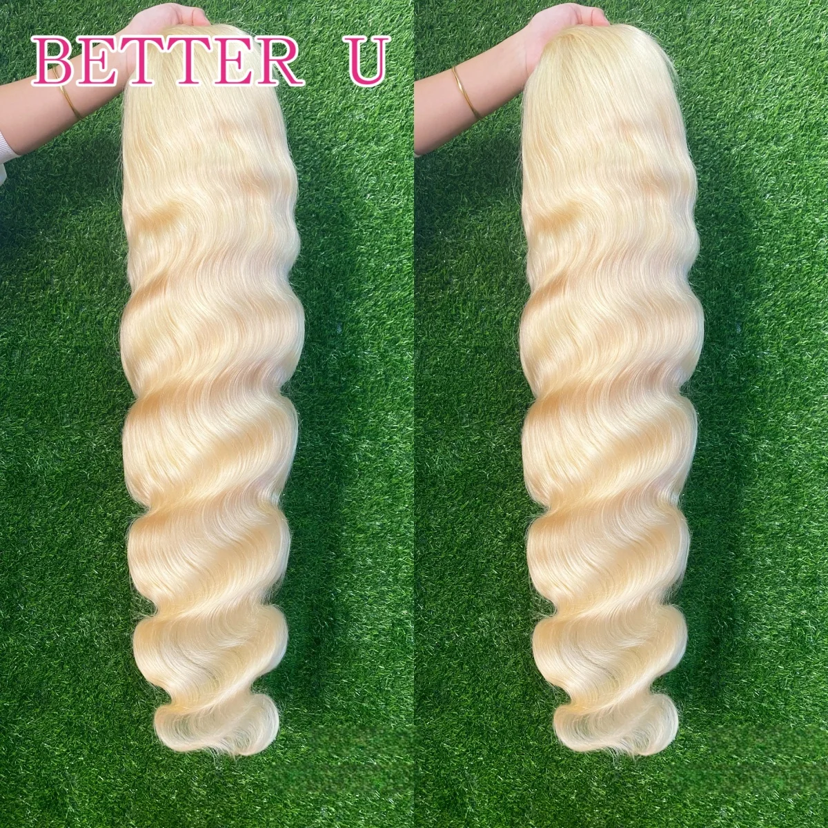 

40 Inch 13x6 Blonde Lace Front Wig Body Wave 613 Colored Brazilian Human Hair Wig Pre-Plucking Lace Frontal Wig For Women