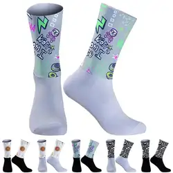 Cycling Socks Unisex Adult Targeted Compression Non Slip Hiking Runing Socks 2024 New Lightweight Mesh Design Bicycle Socks