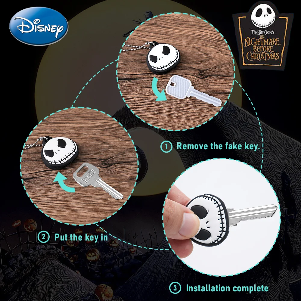 The Nightmare Before Christmas Officially Licensed Figurine Bag Clip Charms Jack Skellington Creative Key Holder Gift 1Pc Disney view 4