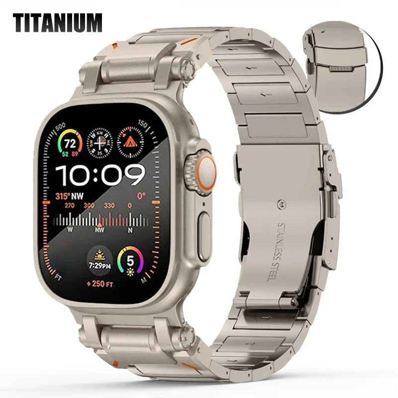 Titanium Strap for Apple Watch Ultra 2 49mm Band Series 10 46mm 8 9 7 se 6 5 4 Watchband for iWatch ultra 49 44mm 45mm Bracelet