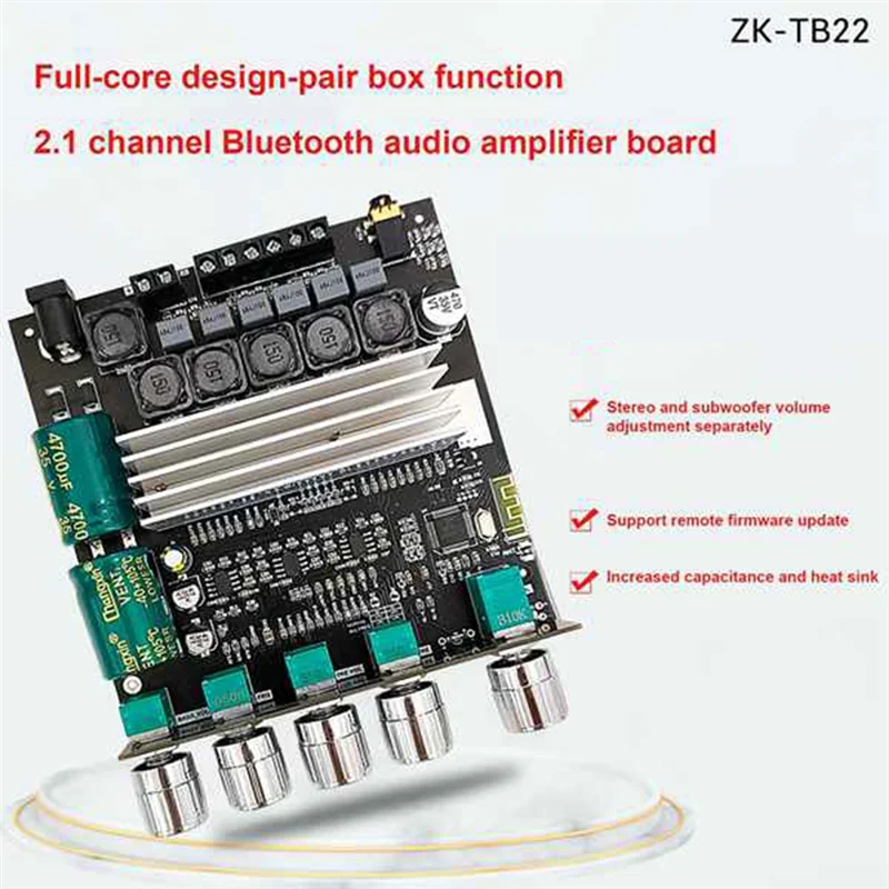 

-TB22 TPA3116D2 Bluetooth Subwoofer Amplifier Board 2.1 HIfi High Power Stereo Amp 2X50W+100W Amplificador for Speaker