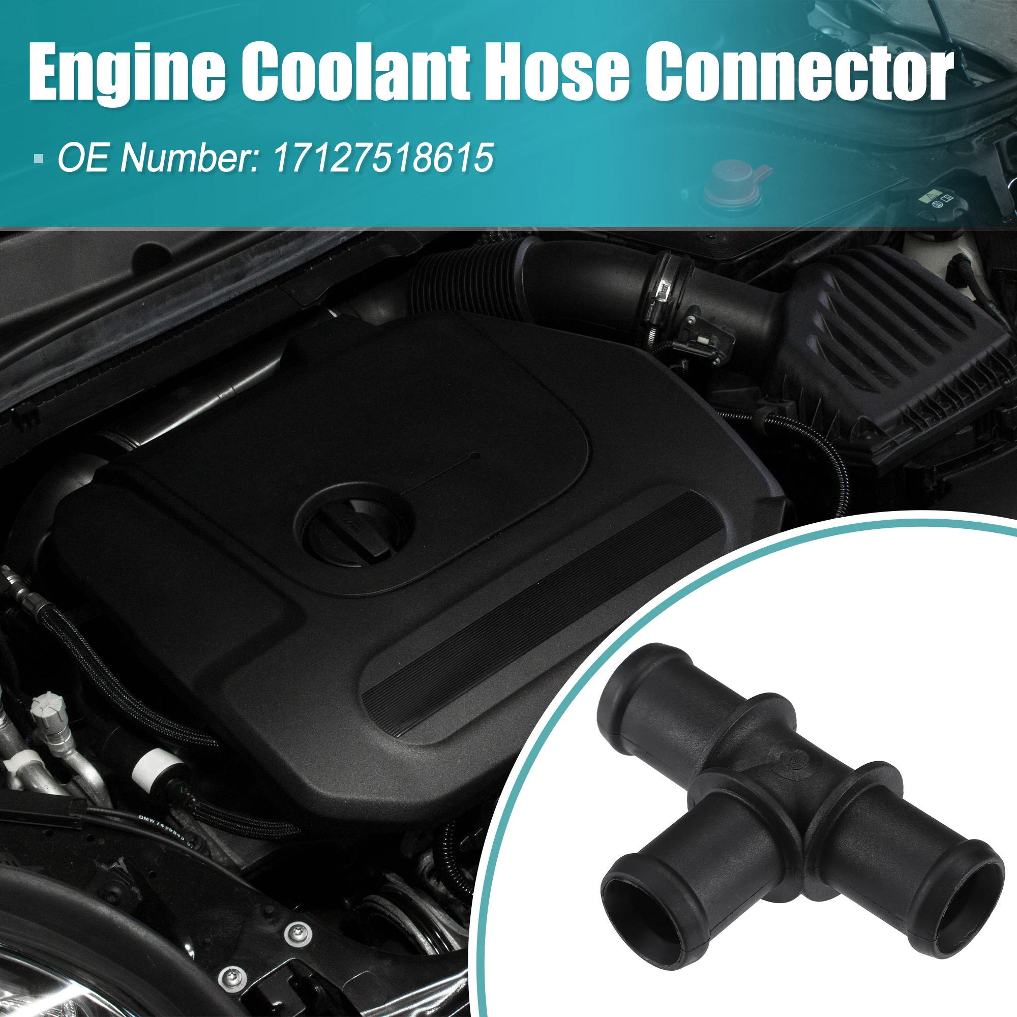 

Соединитель шланга охлаждающей жидкости двигателя UXCELL подходит для BMW MINI Cooper R53 R52 No 17127518615