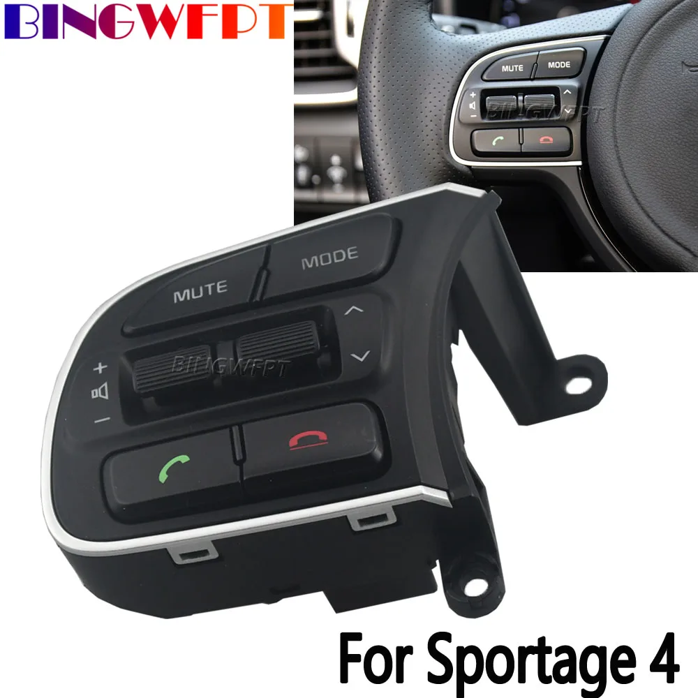 

Left Steering Wheel Volume Control Phone Button Switch With Backlight For Kia Sportage QL 2016 2017 2018 2019