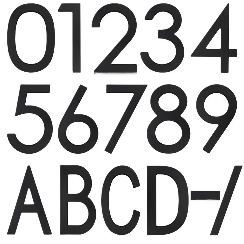 

127 мм акриловая полуперфорированная цифровая буква золото, серебро матовый черный двор вход номер дома на заказ