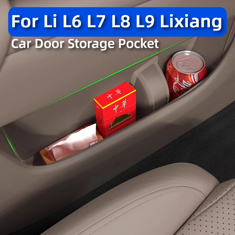 

For Li L6 L7 L8 L9 2025 2024 Lixiang Specialized Car Door Leather Storage Pocket Box Door Groove Non Slip Mat