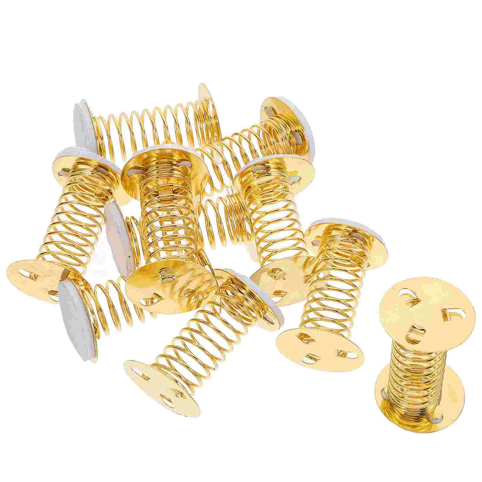 10 Pcs Spring Seat Shaking Head Base Crafts Dashboard Toy Fixing Bases Decorations Baby Car Bobblehead Metal