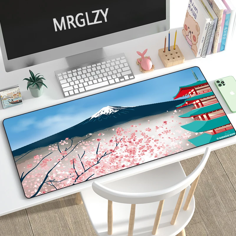 Japanese-style Art Mouse Pad XL Mount Fuji Large Desk Mat 40*90/40*80cm Gaming Mouse Pad Rubber Keyboard Mousepad Carpet for LOL