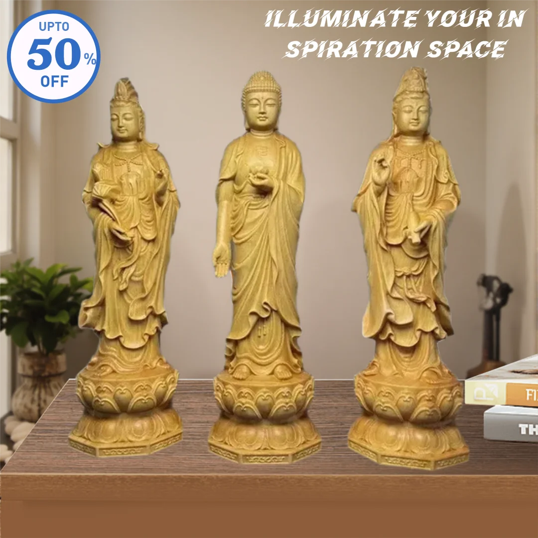 

Natural Solid wood Sculpture Guanyin, Buddha Tathagata Statue ,Chinese Buddhist Figures Home Room Office Feng Shui Statues