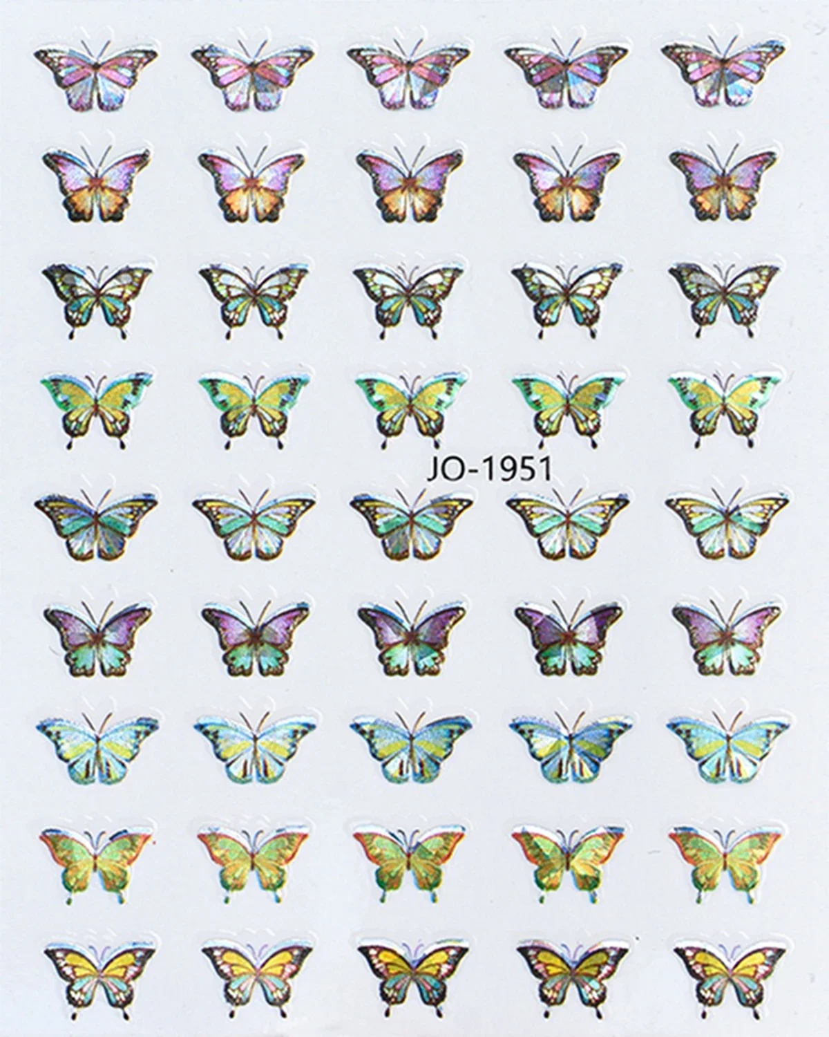 Naklejki motylkowe na paznokcie Art Gradient Laser Butterfly Design DIY Accessoire Naklejki do dekoracji paznokci