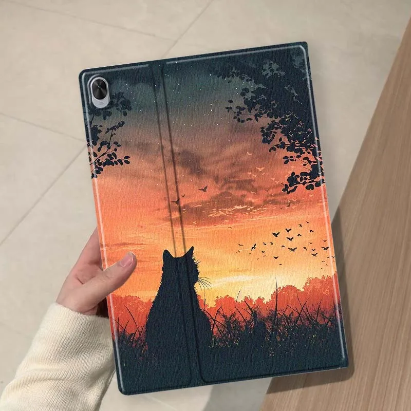 Silhouette Cat Sunset Sky For Huawei MediaPad 11 M5 M6 ES Pro M5Lite Honor Pad V7 V8 X7 X8 X9 GT Pro Tab Tablet Case Soft
