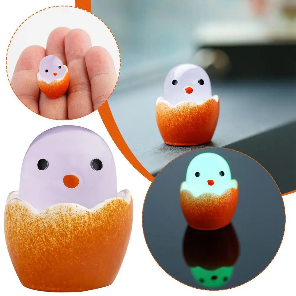 1PC random Broken Egg Decoration Cute Miniatures Broken Accessories Eggs Egg Eggs At Night Diy Glow Luminous Fairy Garden J2B2