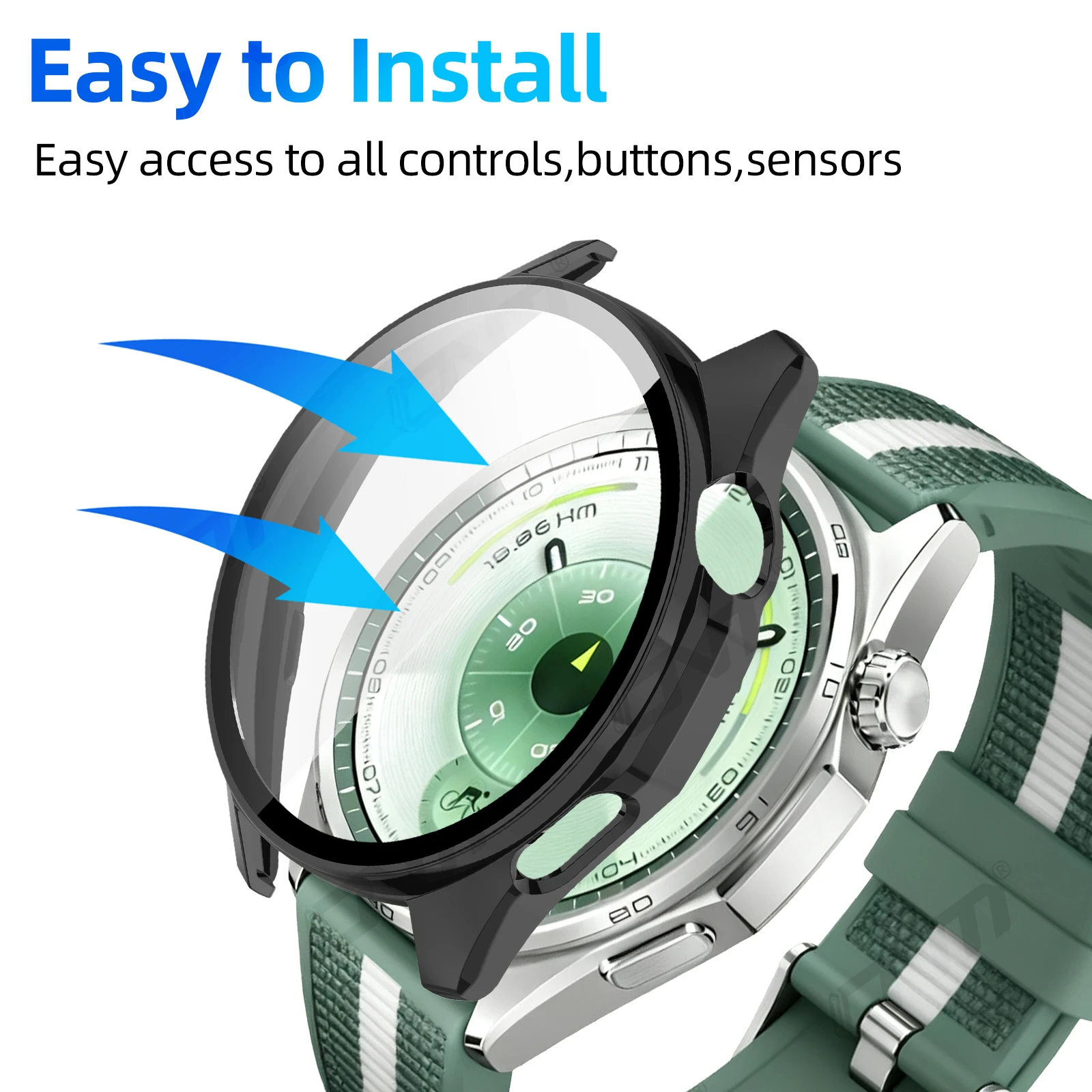 Glass+Case for Huawei Watch GT 6 46mm 41mm Glass Anti-scratch Screen Protector & Hard PC Protective Bumper for GT6 Accessories - Image 3