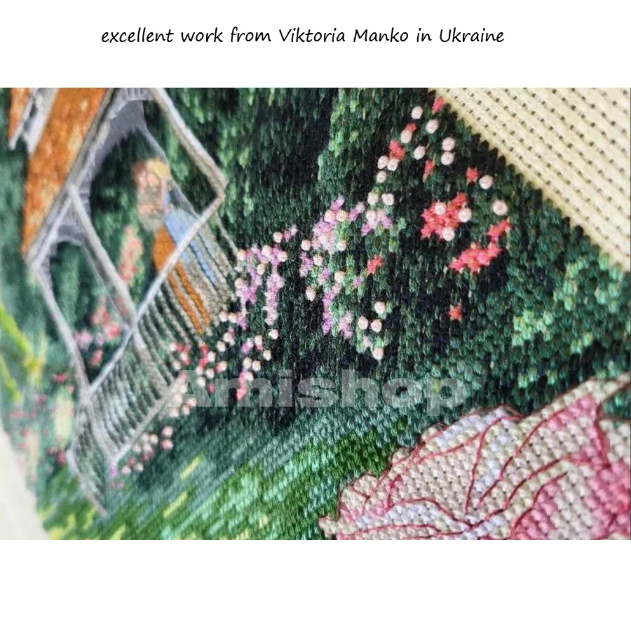 クロスステッチ完成品Together in my Fathers garden Amishop-Lovely Counted Cross Stitch Kit, Paradise Found Rose Park