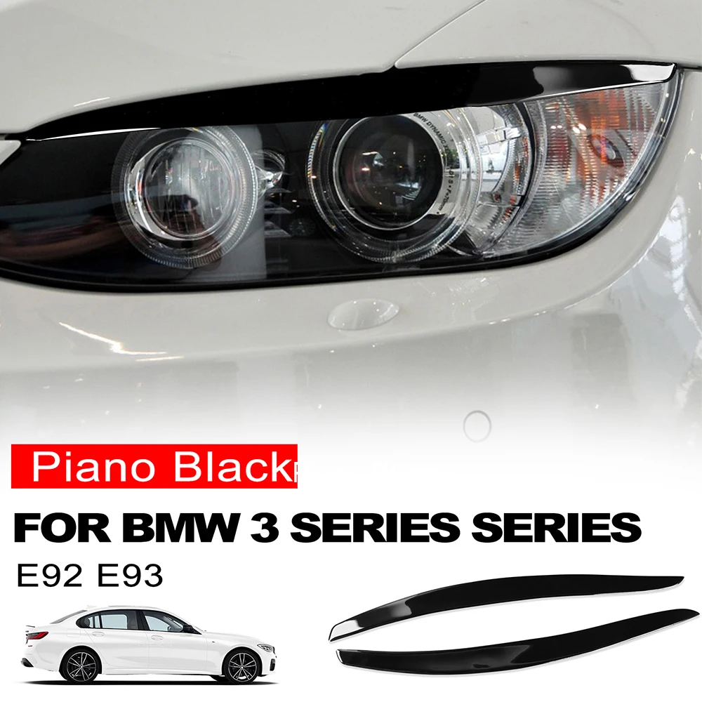 Auto Headlight Trim Lamp Eyebrow Headlight Cover Trim Decoration Sticker Accessories For BMW 3Series E92 E93 2006-2012