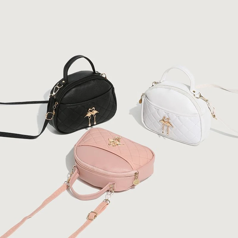 

Ladies' Fashionable Mini Shoulder Bag With Swan Pendant Handbag PC Leather Crossbody Bag For Women