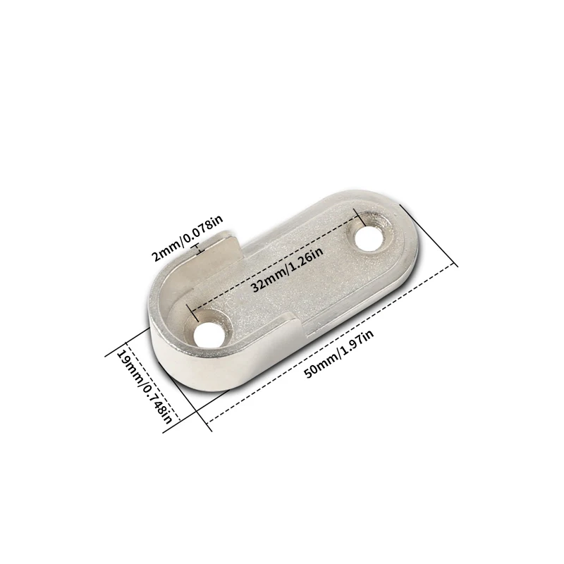 2/4/6/10pcs heavy-duty wardrobe pole end brackets and thickened accessories for safe installation of hangers - easy to assemble