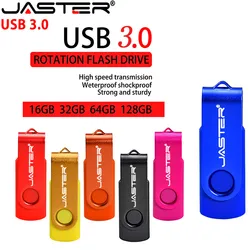 JASTER-unidad Flash USB con rotación 3,0, Pendrive de 8GB, 16GB, 32GB, 64GB, disco U de 128GB