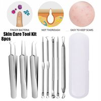 Makeup Tool Tweezer Acne Pimple Extractor Stainless Steel Face Care Tool Pimple Removing Skin Care Tool Kit Blackhead Removing