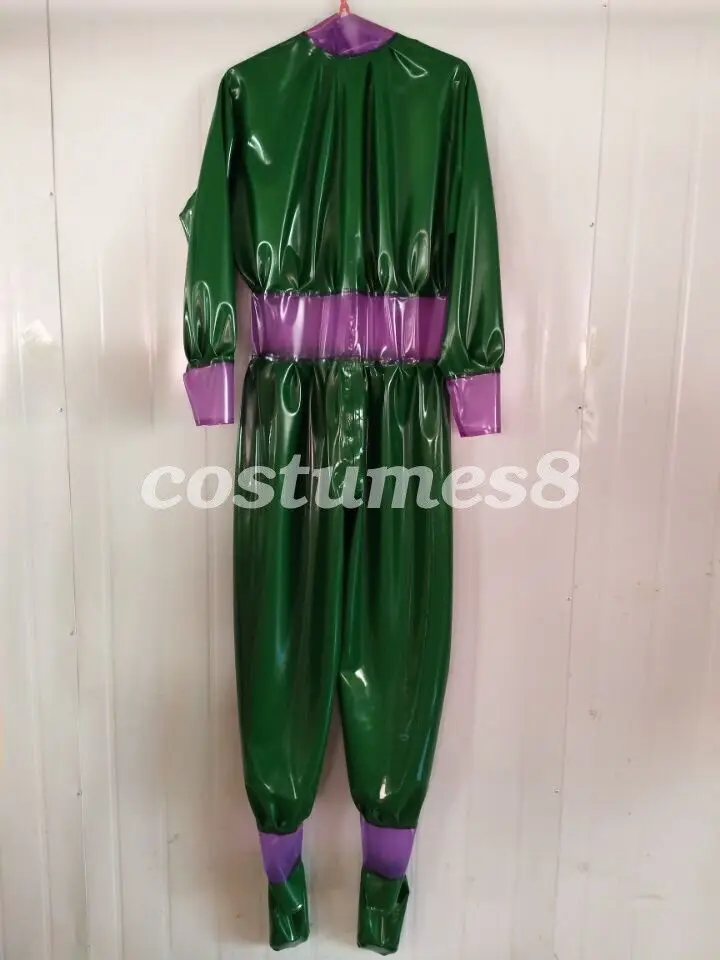 

100% Rubber Latex Ganzanzug Metal Green Bodysuit Kostum Gummi Tights S-XXLSexy