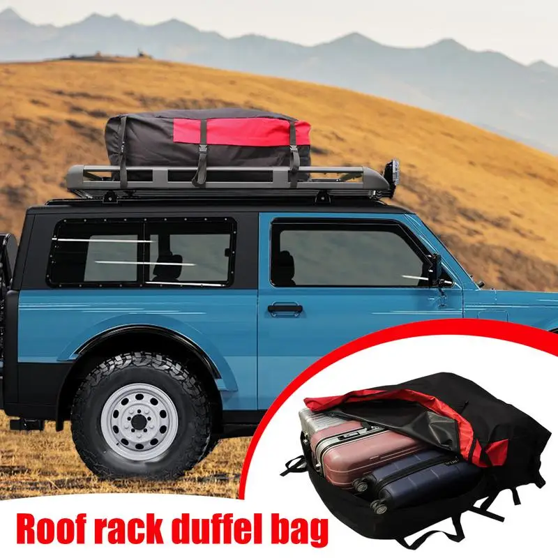 Car Top Carrier Waterproof Car Roof Storage Bag Roof Rack Luggage Box Travel Accessories Car Topper Luggage With Buckle Strap