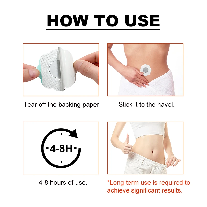 80/8 PCS Weight Loss Slim Patches Belly Button Sticker Fat Burning Waist Pad Improve Stomach Abdominal Slimming Product Health