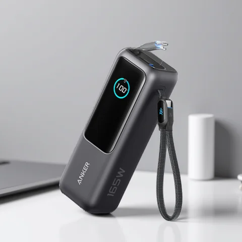 앵커 노트북 파워뱅크, 25,000mAh 휴대용 충전기, 아이폰17용 멀티 디바이스 충전을 위한 트리플 100W USB-C 포트 탑재