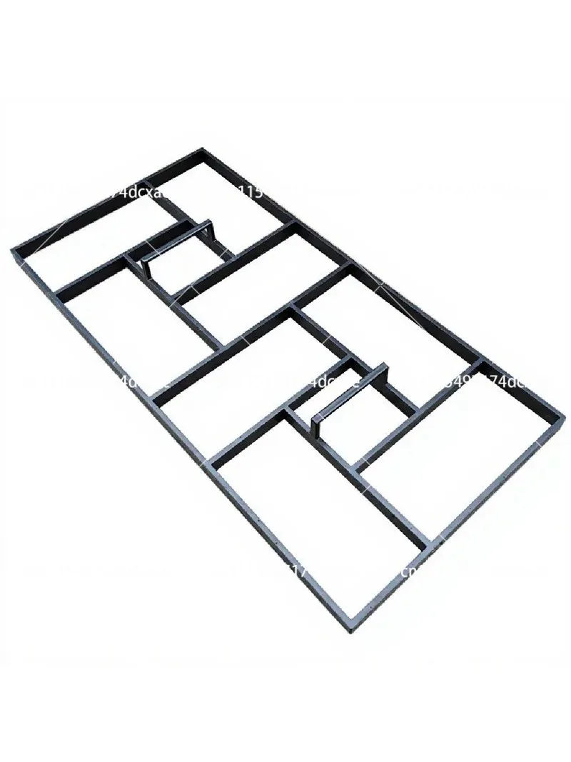 Concrete Stamped Mold for Garden Courtyards, Anti-Slip Pavement Construction Steel Material, Corridor Cement Floor Decor Tool