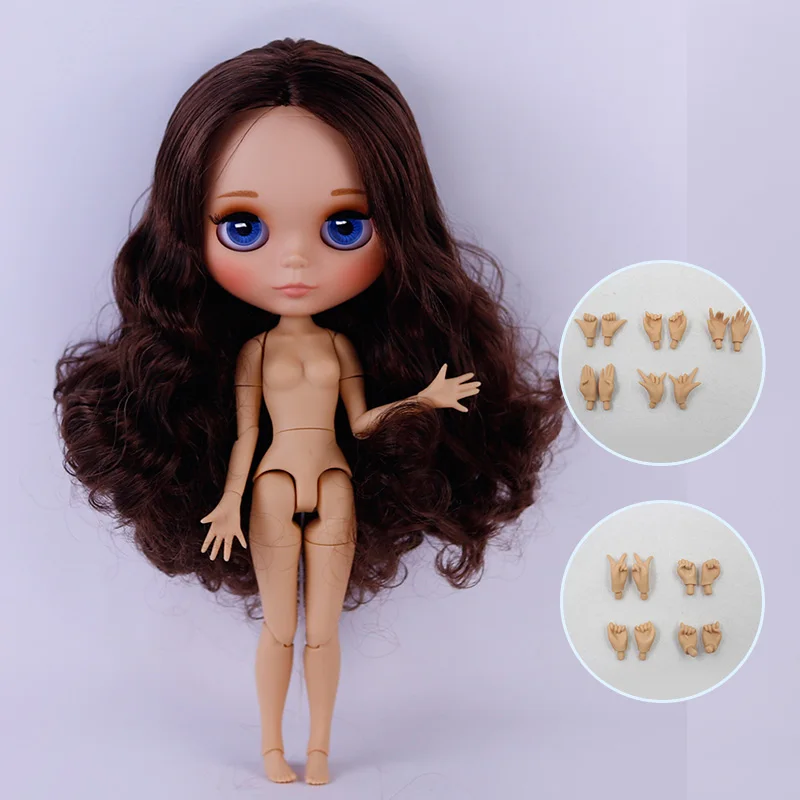 ICY DBS Blyth Puppe, hellbraune Haut, mattes Gesicht mit Augenbrauen, Sonderpreis, 1/6 BJD JOINT Body Neo, Weihnachtsgeschenk, Anime