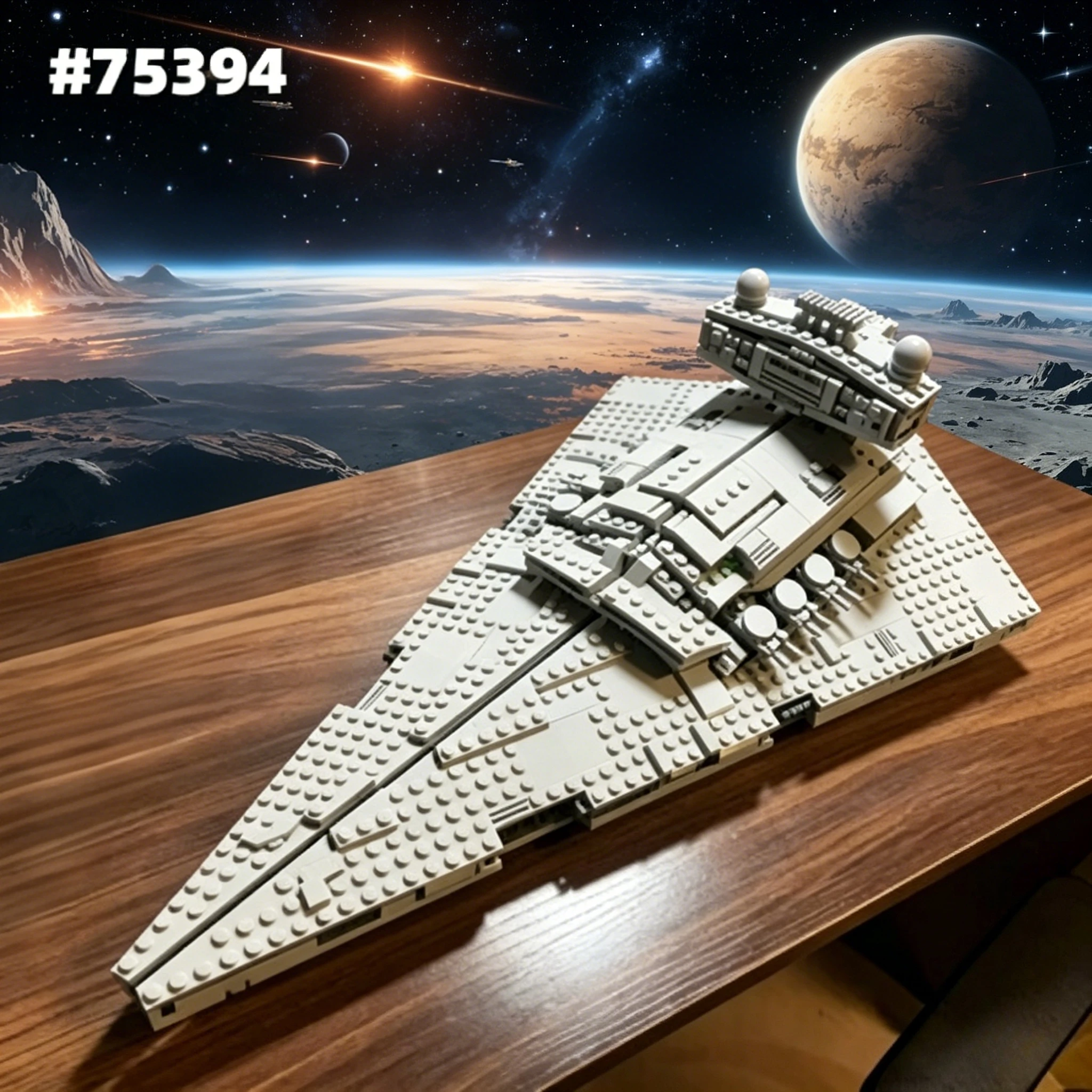 

MOC Imperial Vessel Model Building Blocks Sets Compatible with Legoed 75394 Particles Suitable for Christmas Birthday Gifts