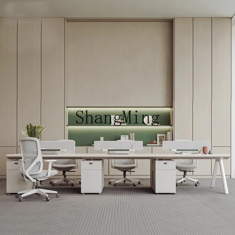 SM staff desk staff seat two person card seat staff office desk and chair combination