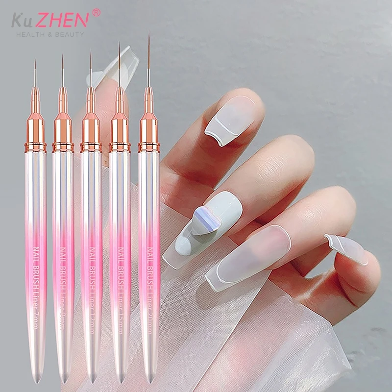 

1PC Nail Art Brush Liner Drawing Painting Pen Gel Nail Polish French Style Draw Paint Brushes Manicure Tools Accessory