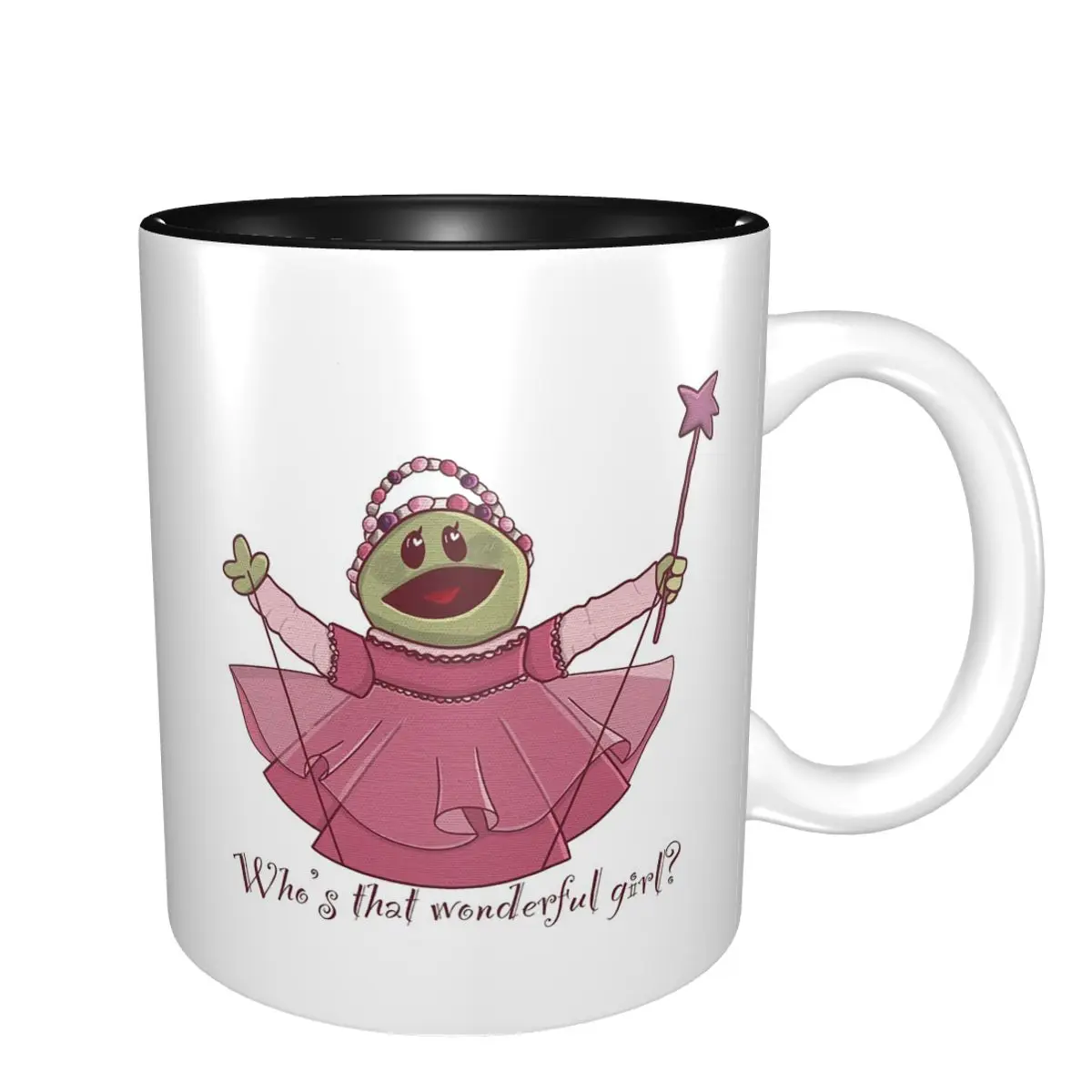 Nanalan Who's That Wonderful Girl Mug Funny Ceramic Coffee Cups Tea Mugs Milk Cup Drinkware Gift for Friends