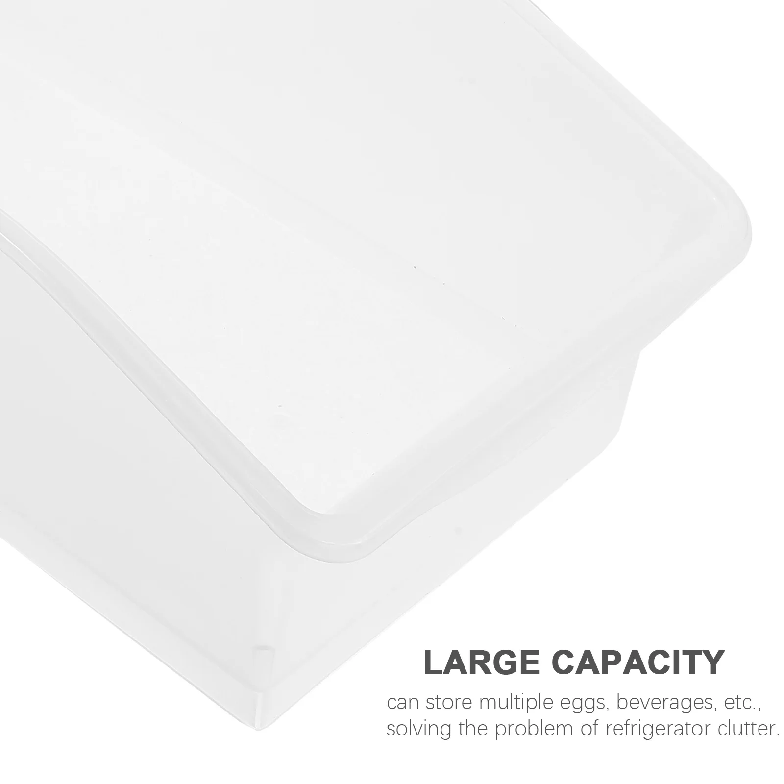 

Refrigerator Bin Large Capacity Egg Beverage Holder Condiment Snack Storage Box Vegetable Fruit Container For Home