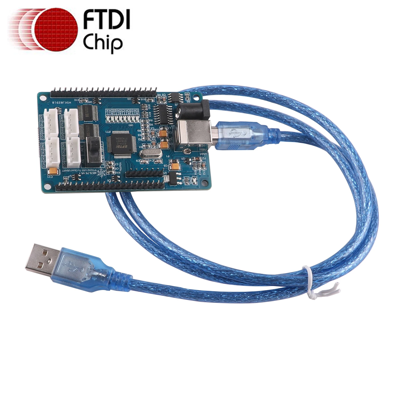 

FTDI 3.3V 5V TTL Uart Logic Level 2.54mm Terminal Block 4 Channels Serial Converter Adapter Cable