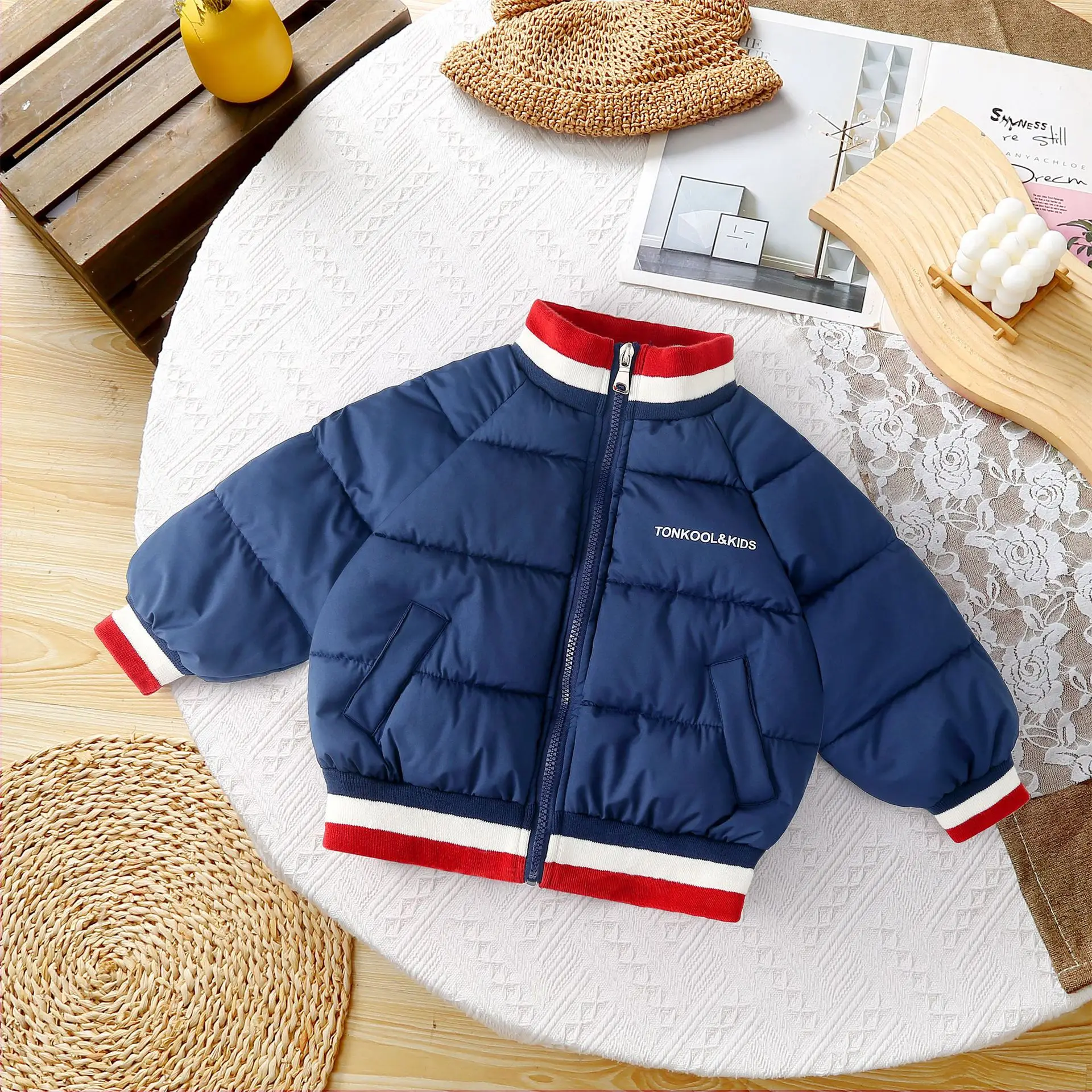 

Children Boys Girls Baseball Cotton Coat Winter Fashion Thick Overcoat Girls Warm Jacket