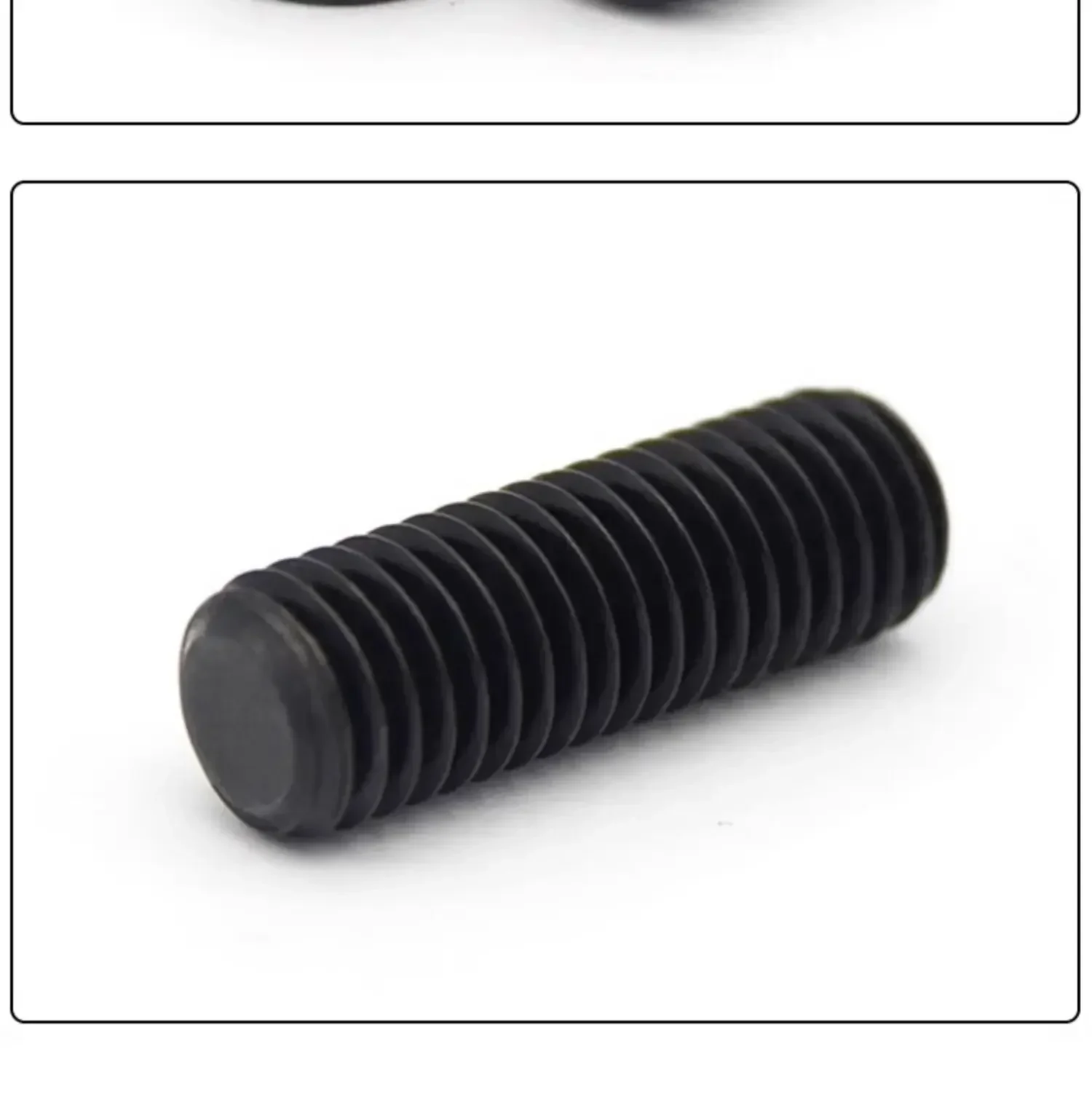 50 peças soquete sextavado allen, m6 m4 m5 parafuso de fixação de ponto plano parafuso sem cabeça parafuso sem cabeça din916 l = 4-20mm aço carbono 12.9