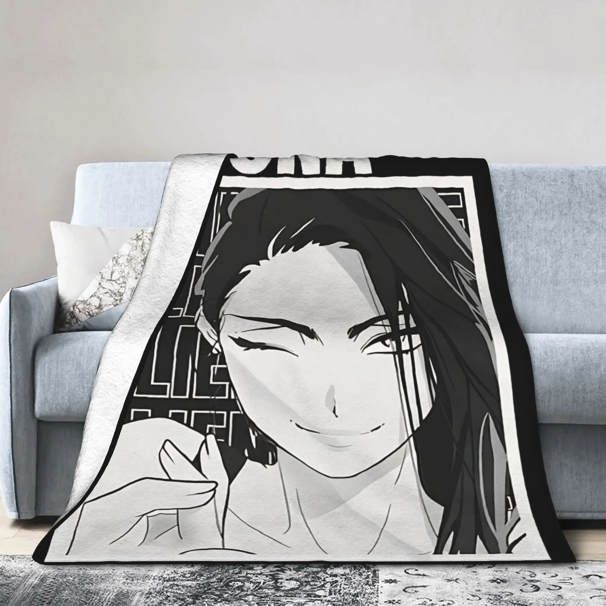 Hyuna Alien Stage Anime Knitted Blanket Fleece  Lightweight Thin Throw Blanket for Home Couch Bedroom Quilt