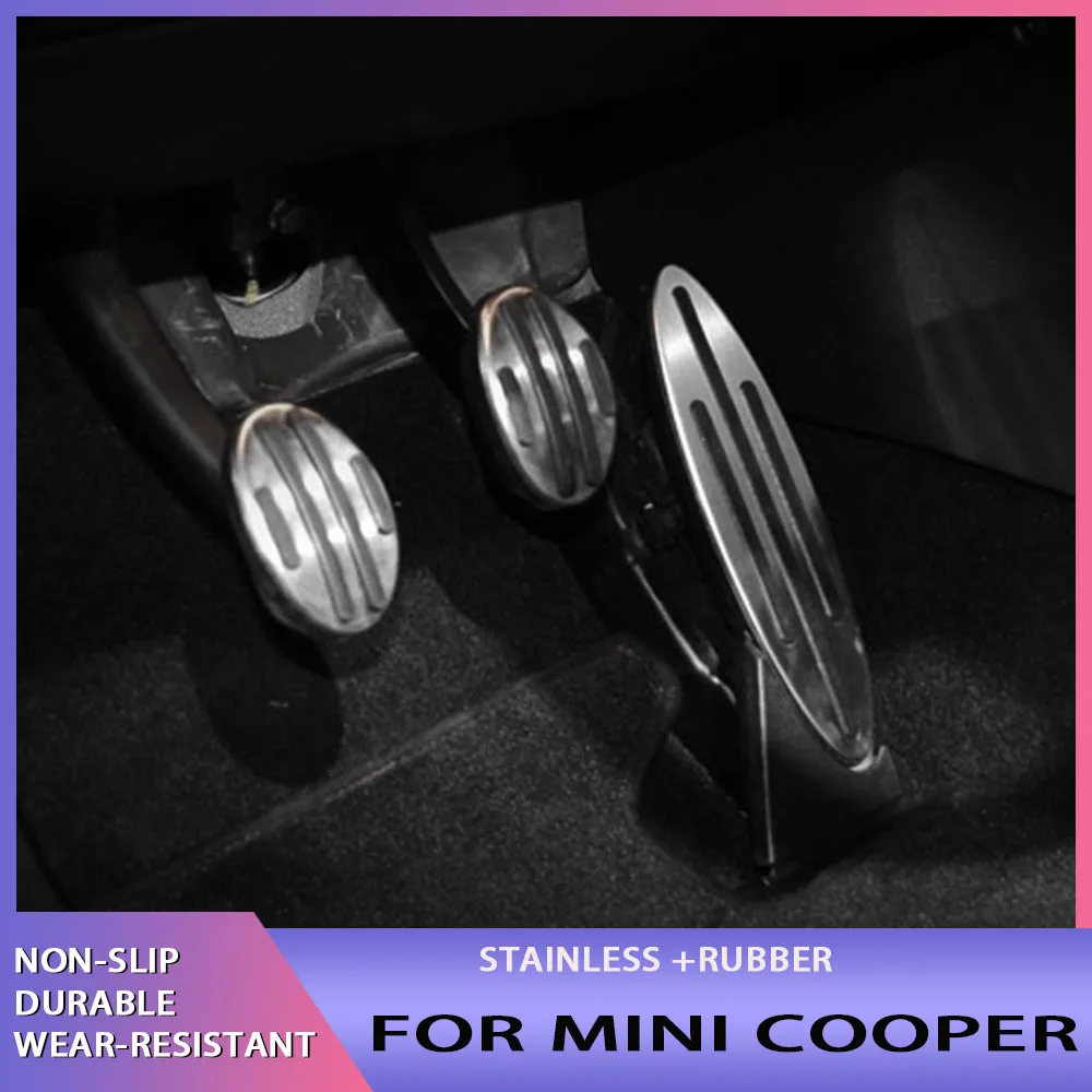Stainless Steel Accelerator Gas Brake Clutch Pedal Pad Cover for All Mini Cooper Models R52 R53 R55 R56 R57 R58 R59 F56 F57