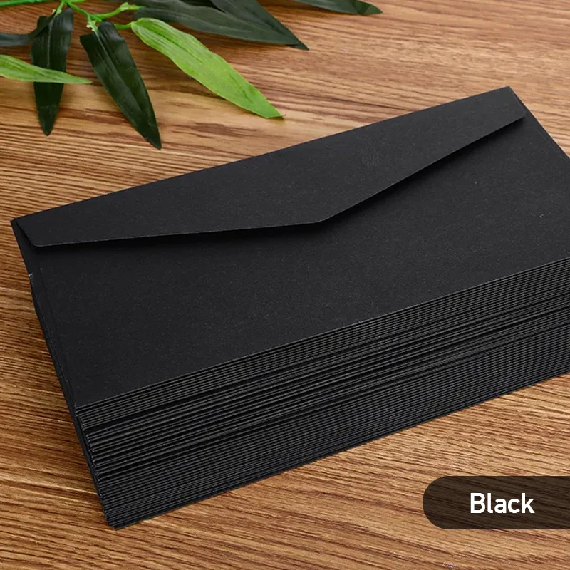 50pcs/lot Black White Craft Paper Envelope Retro European Style Envelope For Postcard Letter Scrapbooking Invitation Envelopes