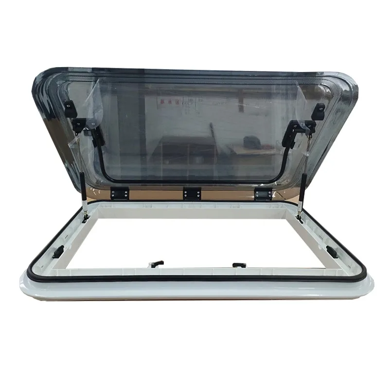 

ATVRV Sunroof Factory Aluminum White Frame Caravan Motorhome Roof Window Skylights With LED Lights