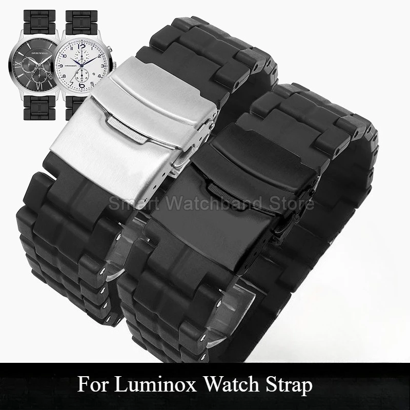 3051 3080 3150 3581 для Luminox пластиковый стальной ремешок для часов 23 мм черный специальный интерфейс складная пряжка водостойкая удобная