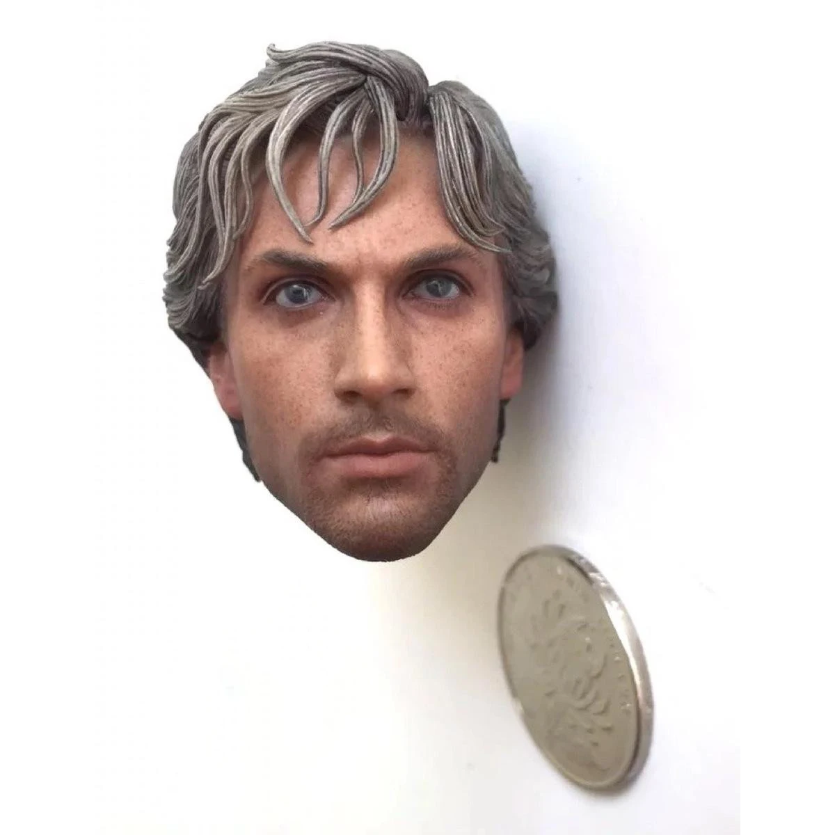 1/6 Aaron Taylor-Johnson Quick Man Head Sculpt Model For 12