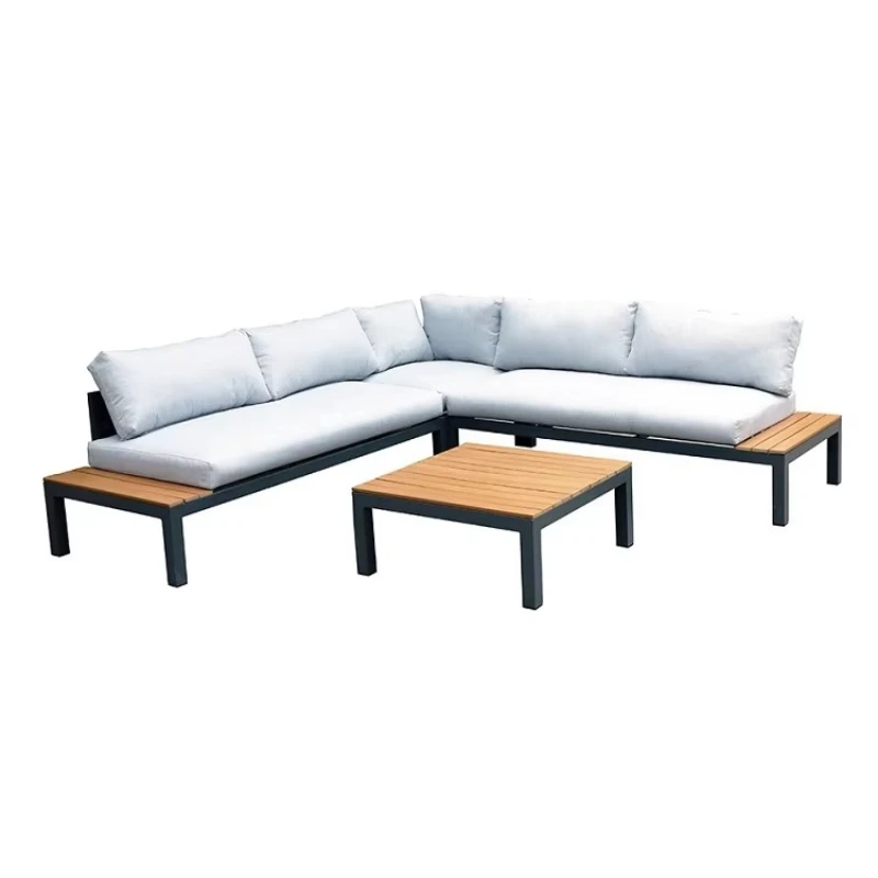 دفعة خارجية حديثة أثاث من القماش المقاوم للماء مجموعة أريكة خارجية للحديقة #1