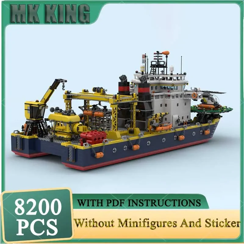 

Ship Boat Model Moc Building Blocks Catamaran Research Vessel Model Technology Bricks Construstion Set Gifts DIY Assembly Toys