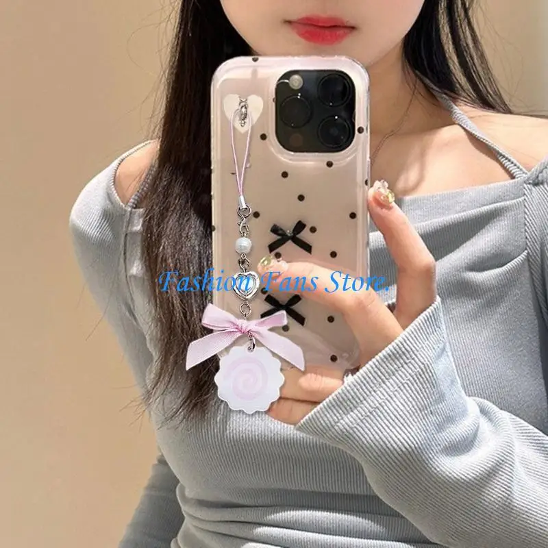 Keyring Acrylic Fish Cake Keychain Bag Pendant with Decorative Accessories