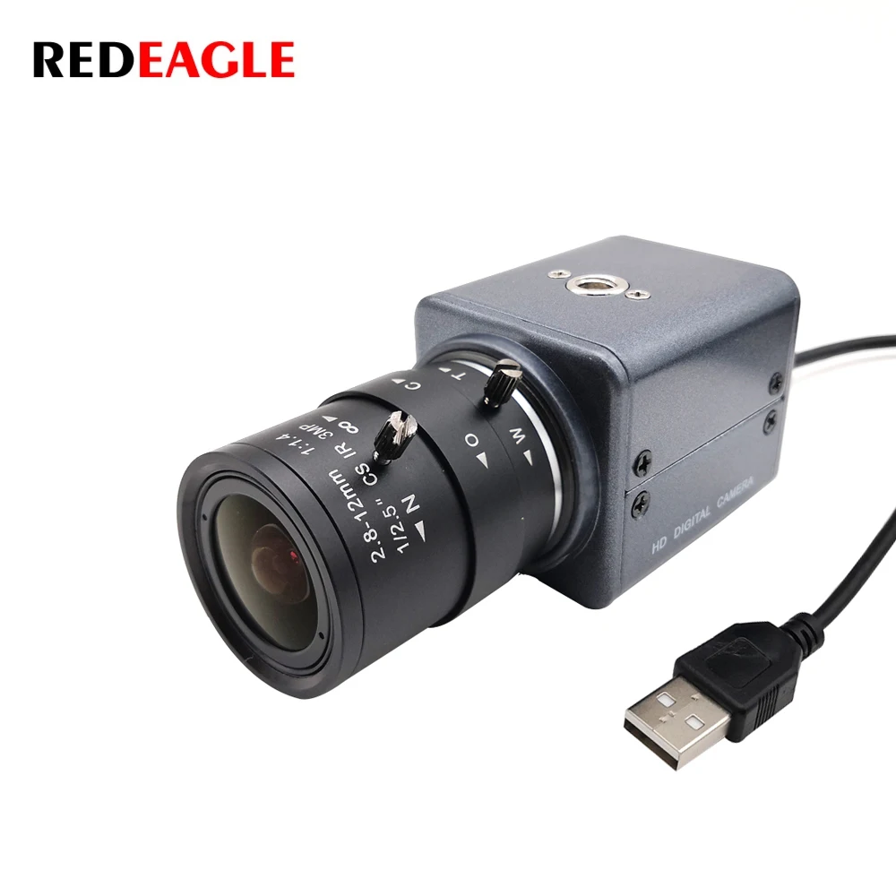 

HD 2.8-12mm Varifocal Zoom CS Lens 4MP 2560x1440 30fps MJPEG Industrial Mini Metal Box 2K USB Webcam Surveillance Video Camera