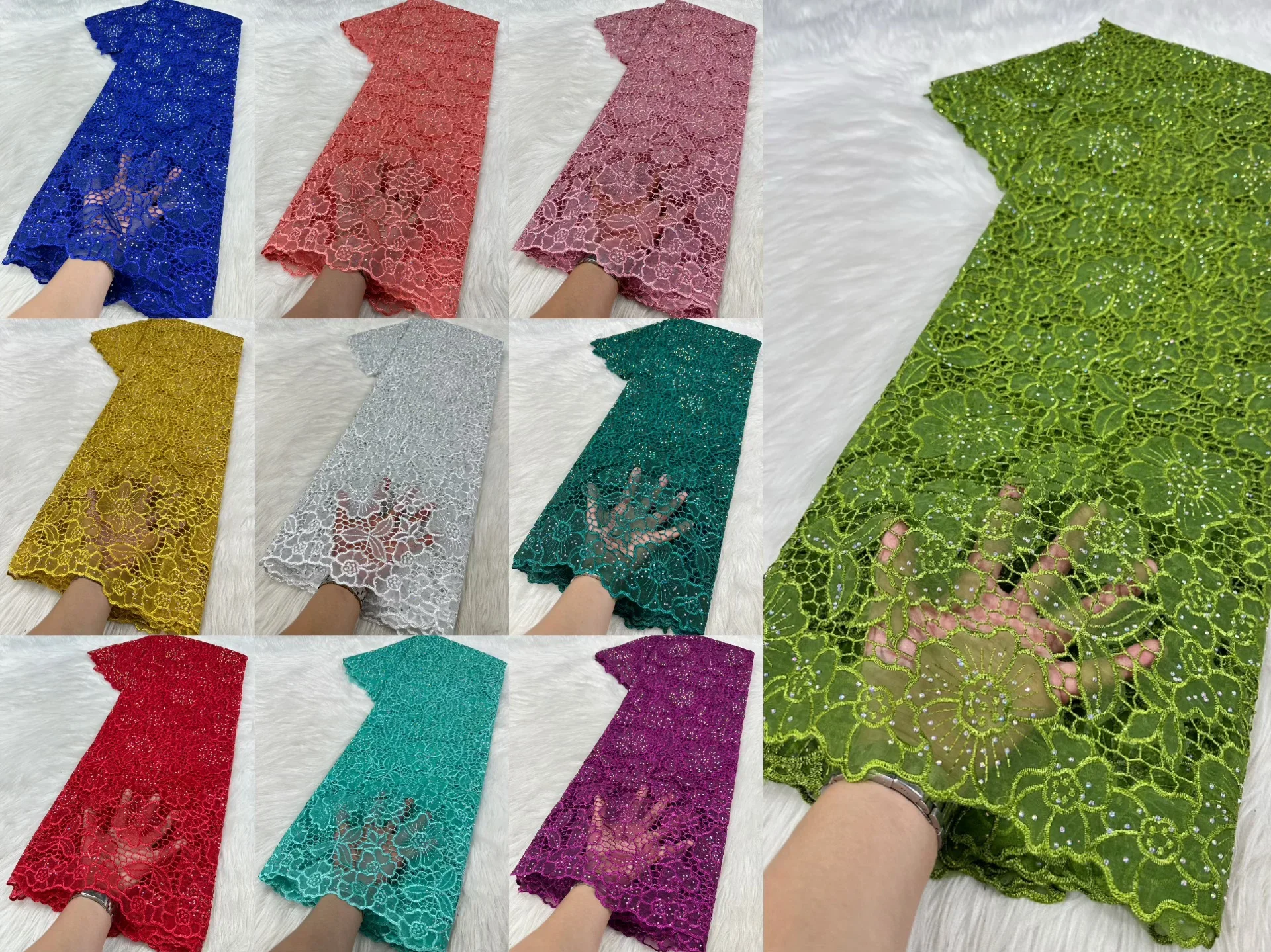 طبعة فاخرة جديدة قماش الدانتيل الأفريقي 2025 أحدث الخوخ الهندي ساري النسيج تل عالي الجودة ثلاثية الأبعاد بريق الدانتيل فستان الزفاف